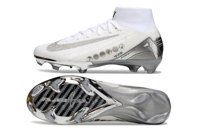 Nike Air Zoom Mercurial Superfly 10 Elite FG Firm Ground Soccer Cleats - Beige/White/Silver