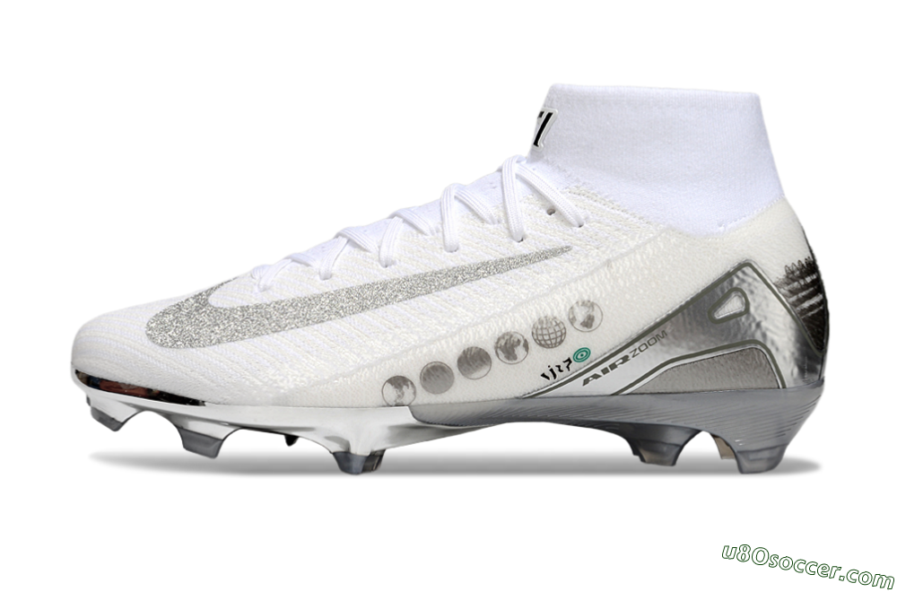 Nike Air Zoom Mercurial Superfly 10 Elite FG Firm Ground Soccer Cleats - Beige/White/Silver 2