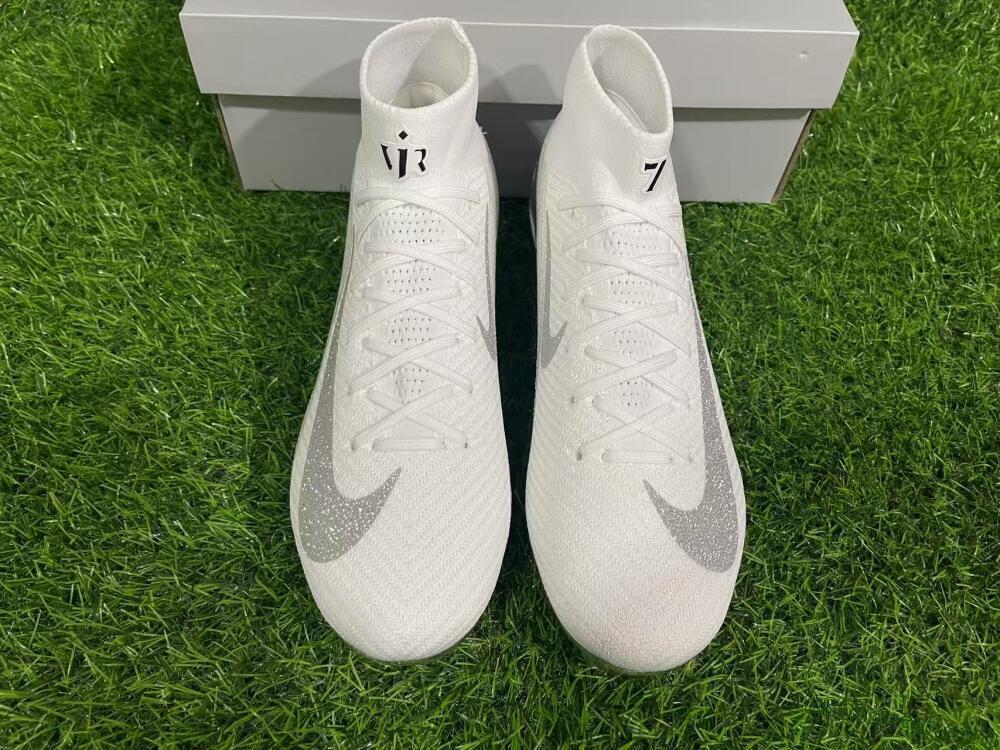 Nike Air Zoom Mercurial Superfly 10 Elite FG Firm Ground Soccer Cleats - Beige/White/Silver