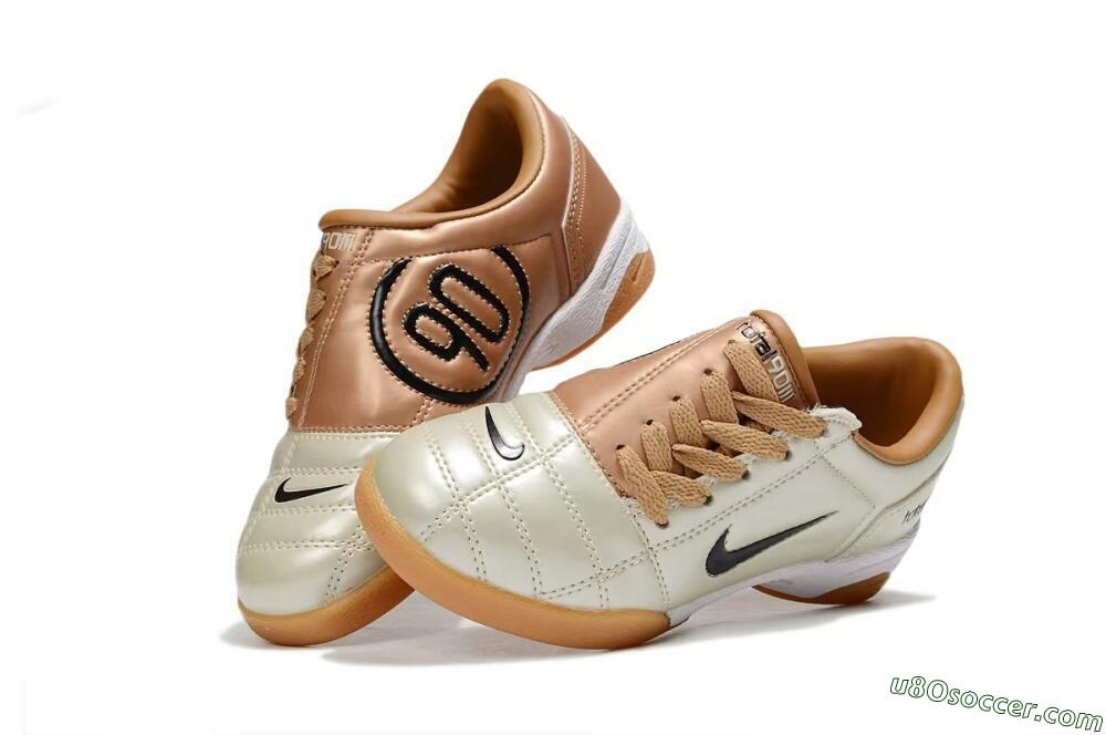 Nike Total 90 III IC Indoor & Futsal Soccer Shoes - Beige/Black/White 3