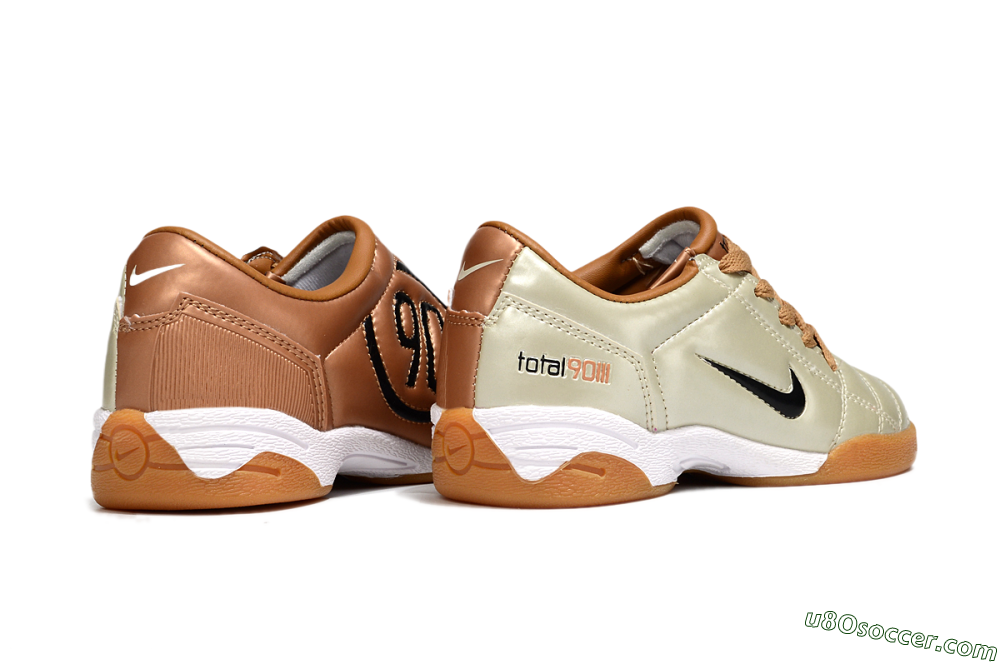 Nike Total 90 III IC Indoor & Futsal Soccer Shoes - Beige/Black/White 6