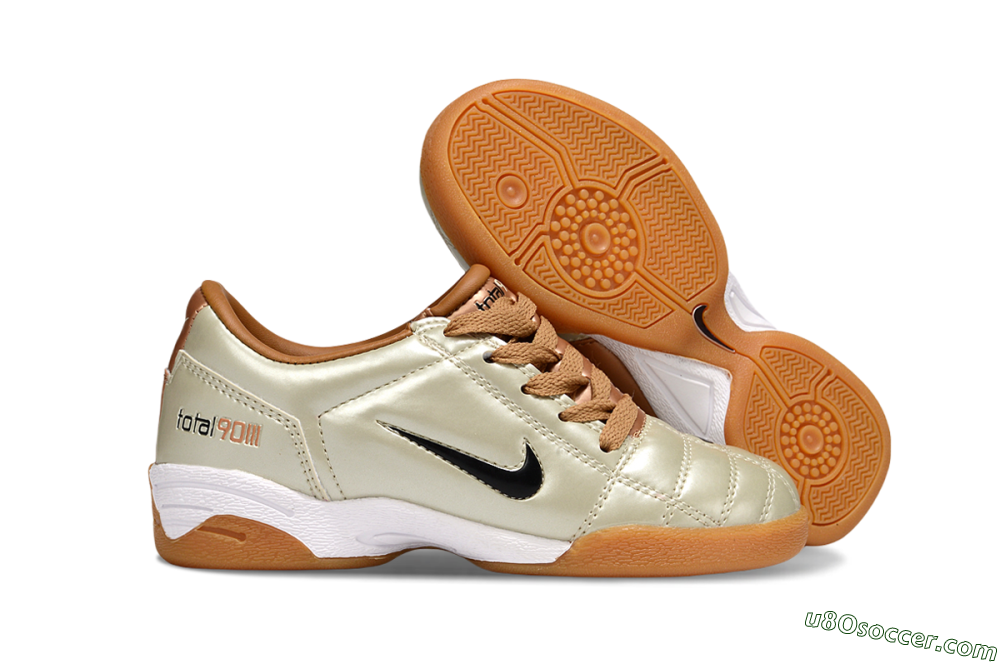 Nike Total 90 III IC Indoor & Futsal Soccer Shoes - Beige/Black/White 1