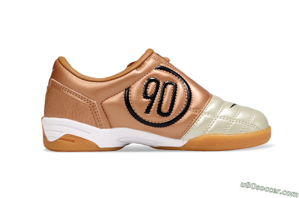 Nike Total 90 III IC Indoor & Futsal Soccer Shoes - Beige/Black/White 7