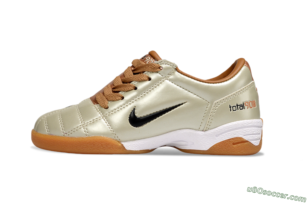 Nike Total 90 III IC Indoor & Futsal Soccer Shoes - Beige/Black/White 2