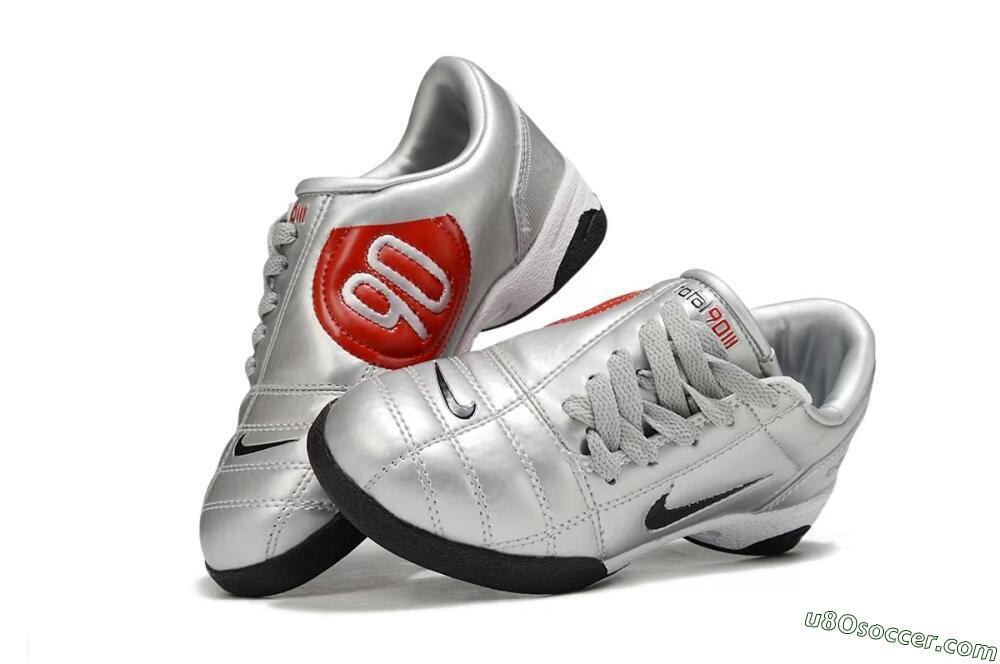 Nike Total 90 III IC Indoor & Futsal Soccer Shoes - Silver/Black/White 3