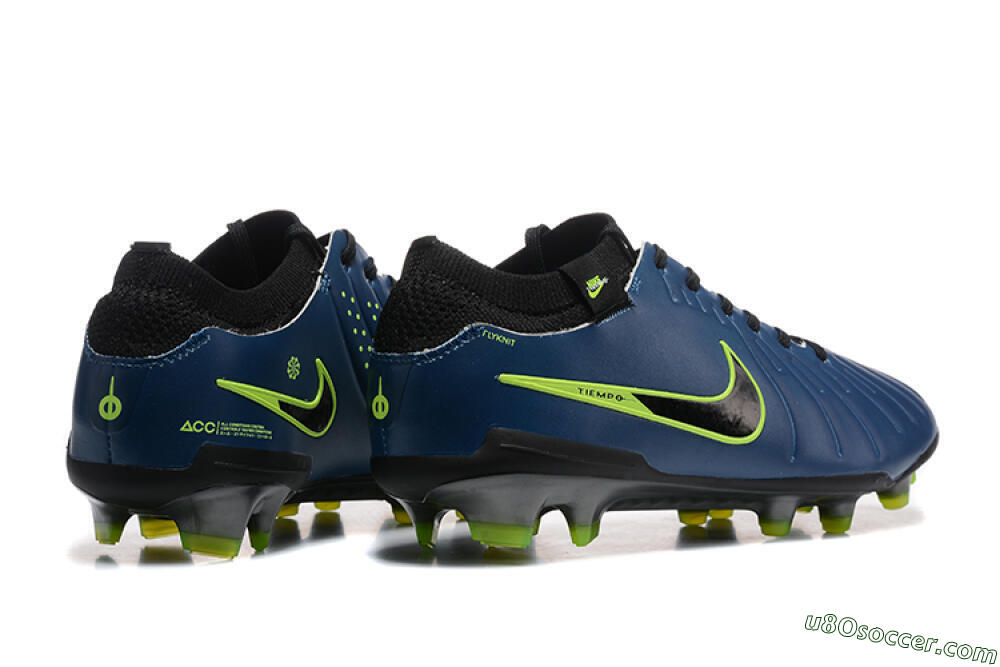 Nike Tiempo Legend 10 Elite FG Firm Ground Soccer Cleats - Blue/Black/Yellow 9
