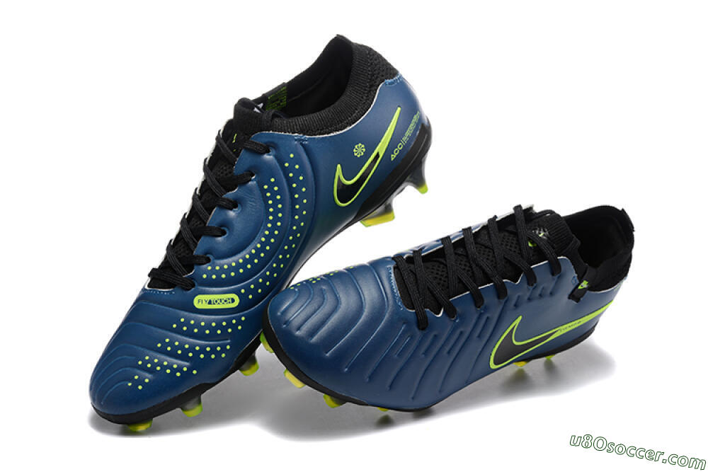 Nike Tiempo Legend 10 Elite FG Firm Ground Soccer Cleats - Blue/Black/Yellow 6