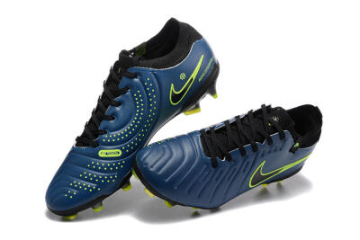 Nike Tiempo Legend 10 Elite FG Firm Ground Soccer Cleats - Blue/Black/Yellow