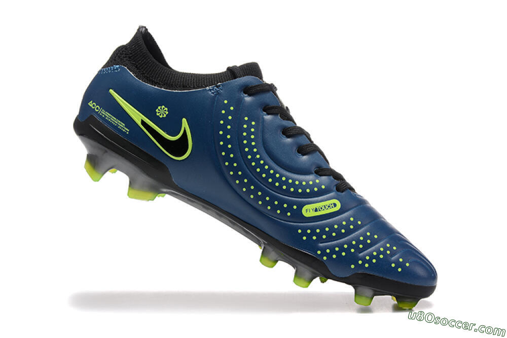 Nike Tiempo Legend 10 Elite FG Firm Ground Soccer Cleats - Blue/Black/Yellow 7
