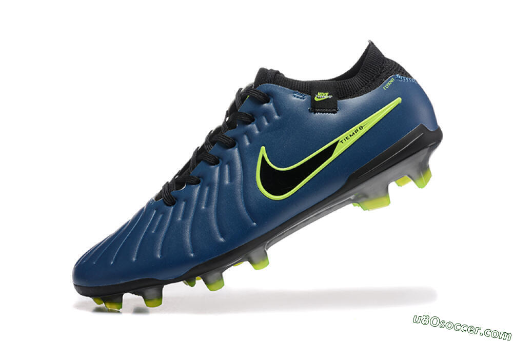 Nike Tiempo Legend 10 Elite FG Firm Ground Soccer Cleats - Blue/Black/Yellow 8