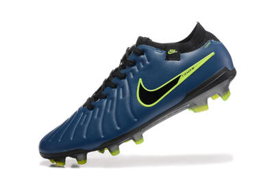 Nike Tiempo Legend 10 Elite FG Firm Ground Soccer Cleats - Blue/Black/Yellow