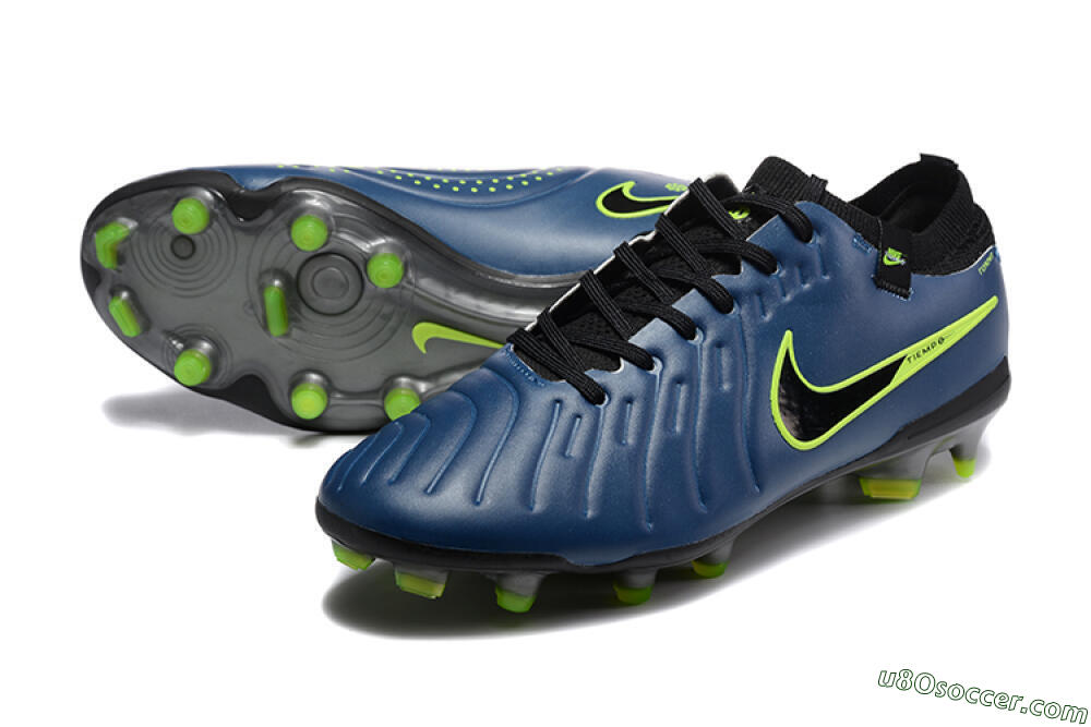 Nike Tiempo Legend 10 Elite FG Firm Ground Soccer Cleats - Blue/Black/Yellow 3