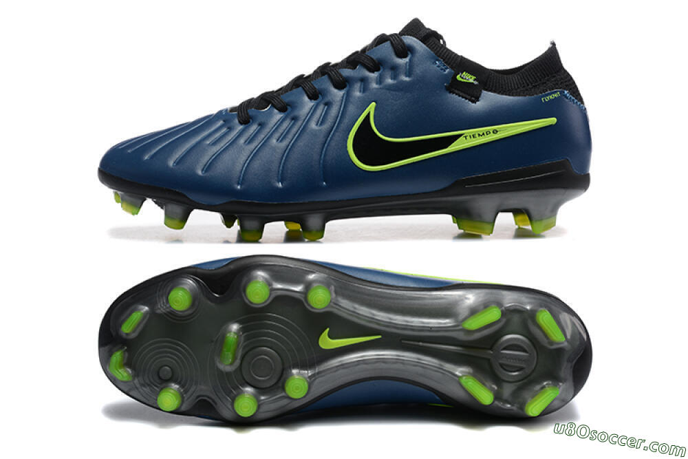 Nike Tiempo Legend 10 Elite FG Firm Ground Soccer Cleats - Blue/Black/Yellow 0