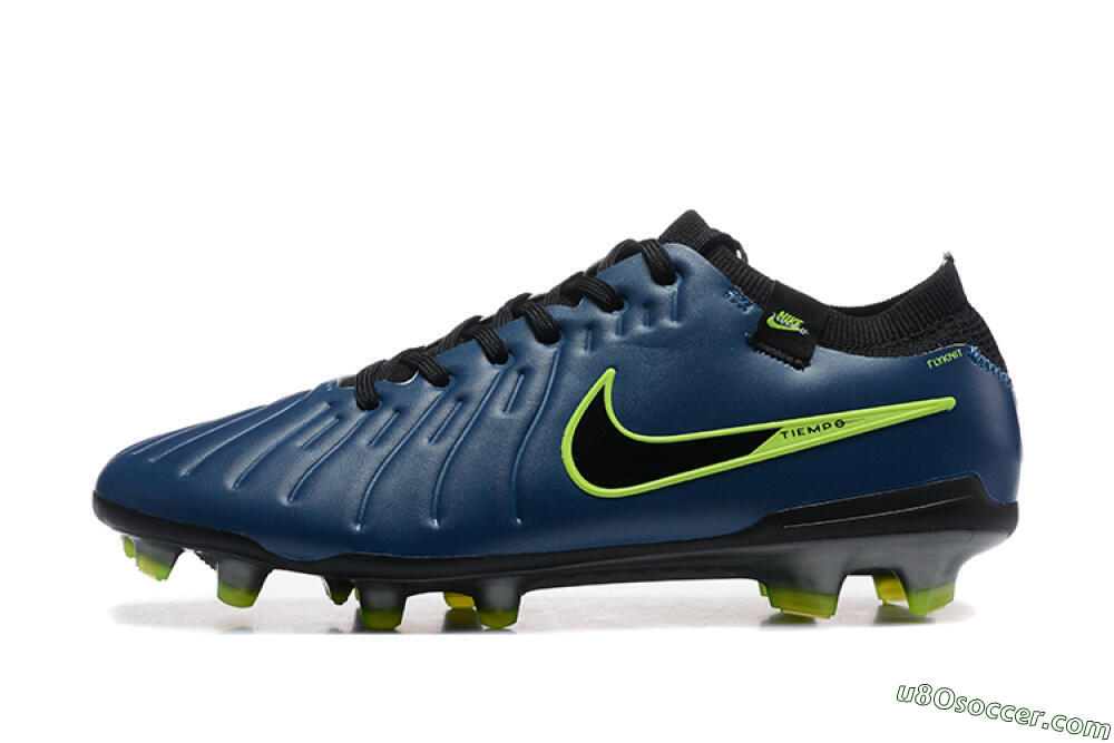 Nike Tiempo Legend 10 Elite FG Firm Ground Soccer Cleats - Blue/Black/Yellow 2