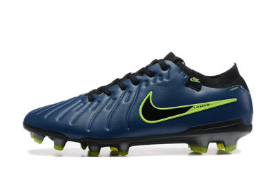Nike Tiempo Legend 10 Elite FG Firm Ground Soccer Cleats - Blue/Black/Yellow
