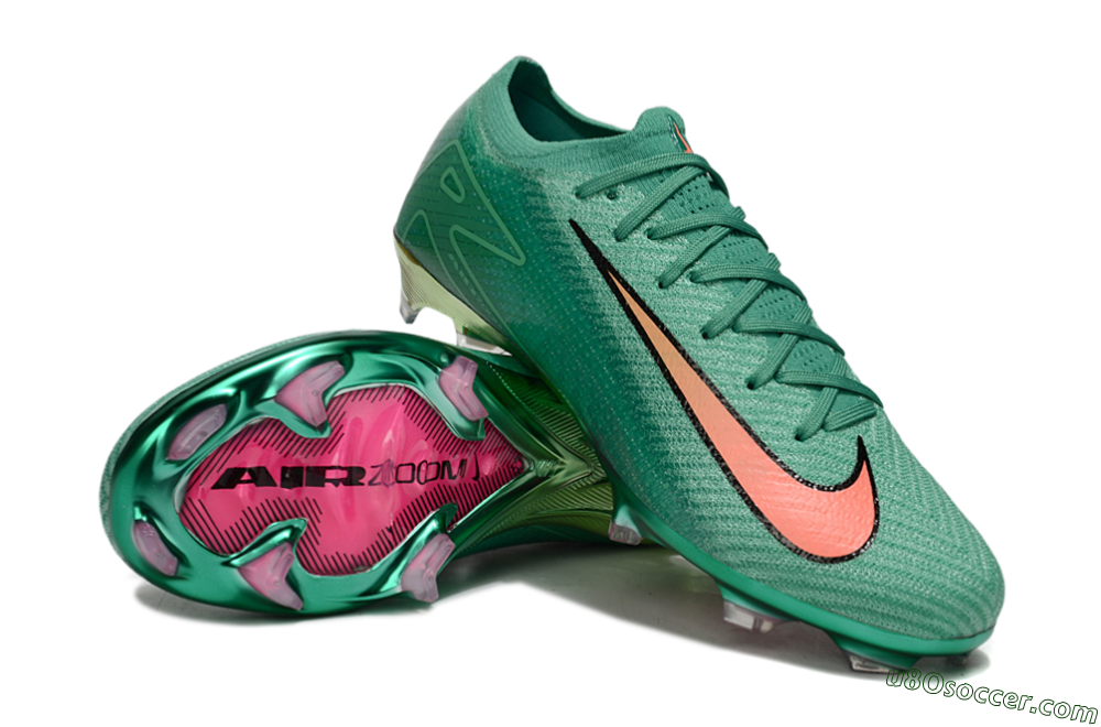 Nike Air Zoom Mercurial Vapor 16 Elite FG Firm Ground Soccer Cleats - Green/Pink/Black 4