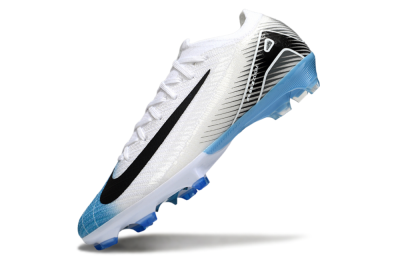 Nike Air Zoom Mercurial Vapor 16 Elite FG Firm Ground Soccer Cleats - White/Black/Blue
