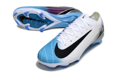 Nike Air Zoom Mercurial Vapor 16 Elite FG Firm Ground Soccer Cleats - White/Black/Blue
