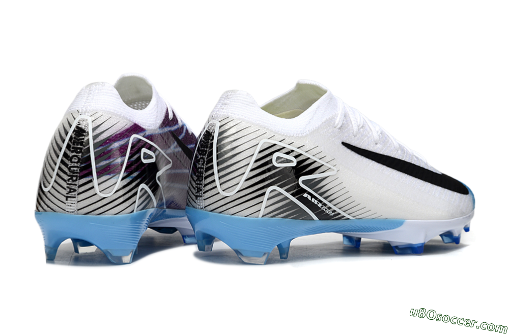 Nike Air Zoom Mercurial Vapor 16 Elite FG Firm Ground Soccer Cleats - White/Black/Blue 7