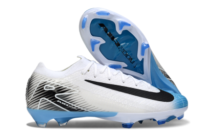 Nike Air Zoom Mercurial Vapor 16 Elite FG Firm Ground Soccer Cleats - White/Black/Blue