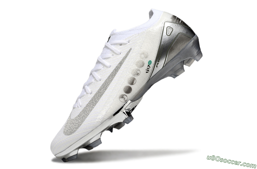 Nike Air Zoom Mercurial Vapor 16 Elite FG Firm Ground Soccer Cleats - White/Silver/Grey 6