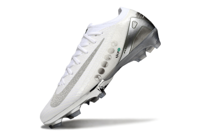Nike Air Zoom Mercurial Vapor 16 Elite FG Firm Ground Soccer Cleats - White/Silver/Grey