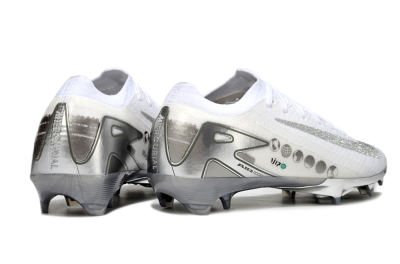 Nike Air Zoom Mercurial Vapor 16 Elite FG Firm Ground Soccer Cleats - White/Silver/Grey