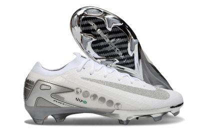 Nike Air Zoom Mercurial Vapor 16 Elite FG Firm Ground Soccer Cleats - White/Silver/Grey