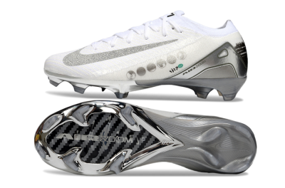Nike Air Zoom Mercurial Vapor 16 Elite FG Firm Ground Soccer Cleats - White/Silver/Grey