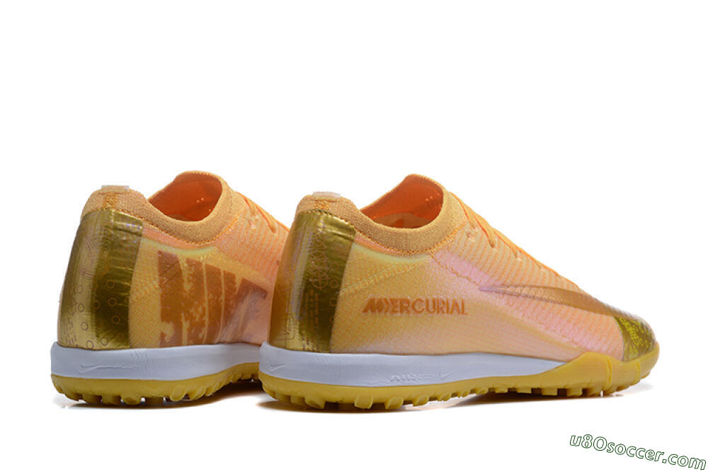 Nike Air Zoom Mercurial Vapor 16 Elite TF Artificial Turf Soccer Shoes - Yellow/Gold/White 9