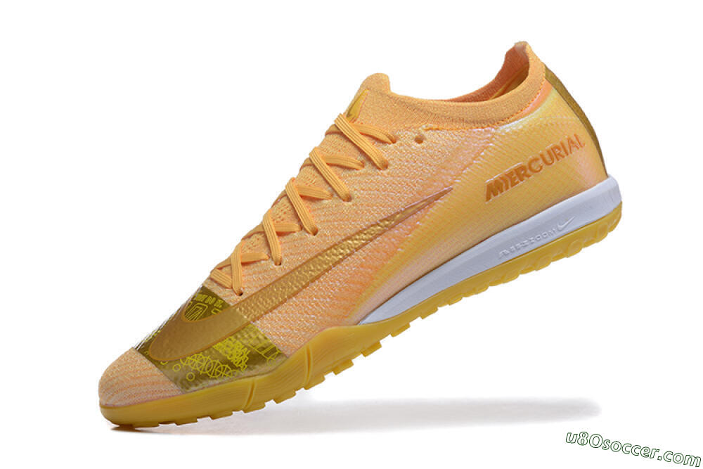 Nike Air Zoom Mercurial Vapor 16 Elite TF Artificial Turf Soccer Shoes - Yellow/Gold/White 8