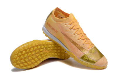 Nike Air Zoom Mercurial Vapor 16 Elite TF Artificial Turf Soccer Shoes - Yellow/Gold/White