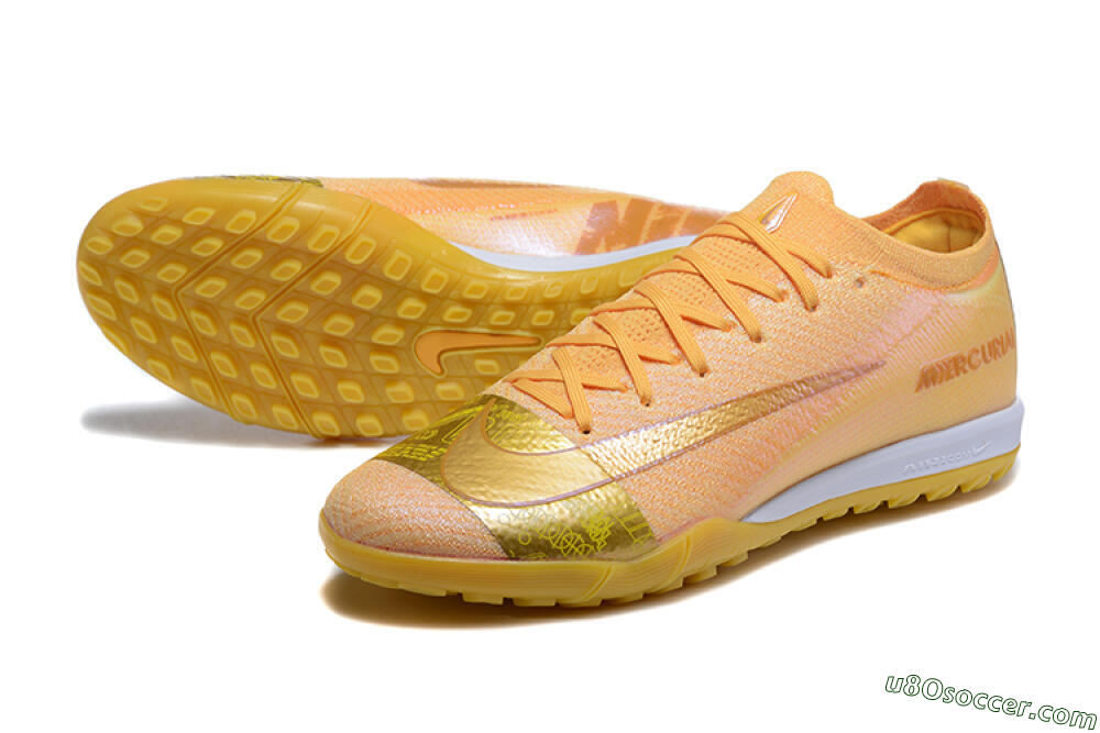 Nike Air Zoom Mercurial Vapor 16 Elite TF Artificial Turf Soccer Shoes - Yellow/Gold/White 3