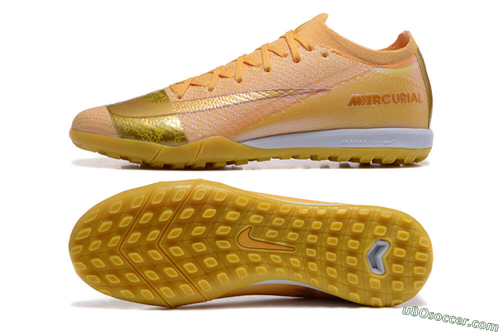 Nike Air Zoom Mercurial Vapor 16 Elite TF Artificial Turf Soccer Shoes - Yellow/Gold/White 0