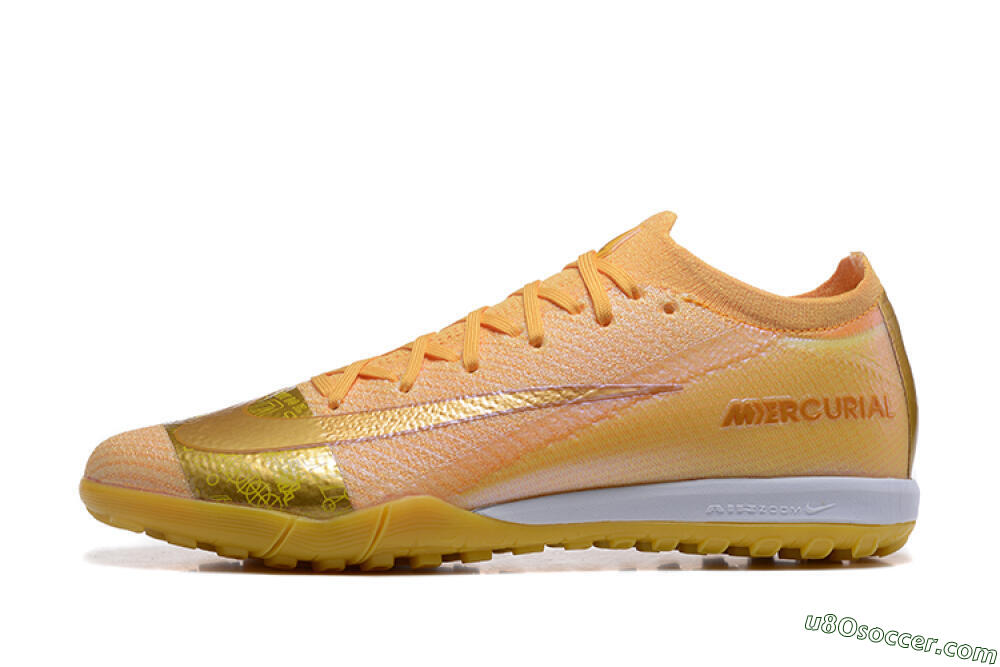 Nike Air Zoom Mercurial Vapor 16 Elite TF Artificial Turf Soccer Shoes - Yellow/Gold/White 2