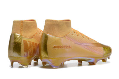 Nike Air Zoom Mercurial Superfly 10 Elite FG Firm Ground Soccer Cleats - Yellow/Gold/White