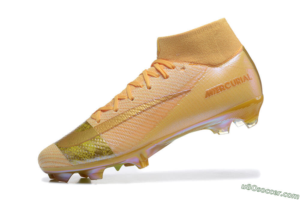 Nike Air Zoom Mercurial Superfly 10 Elite FG Firm Ground Soccer Cleats - Yellow/Gold/White 8