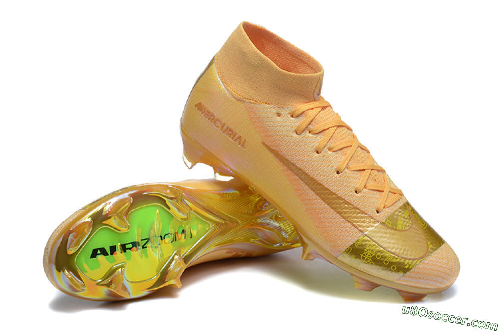 Nike Air Zoom Mercurial Superfly 10 Elite FG Firm Ground Soccer Cleats - Yellow/Gold/White 4