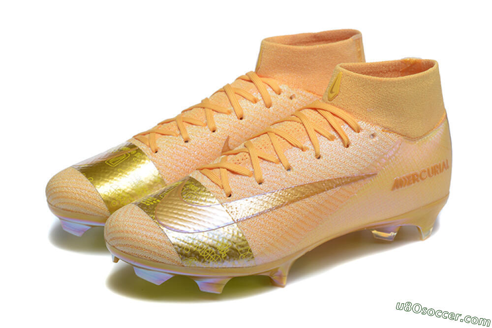 Nike Air Zoom Mercurial Superfly 10 Elite FG Firm Ground Soccer Cleats - Yellow/Gold/White 5