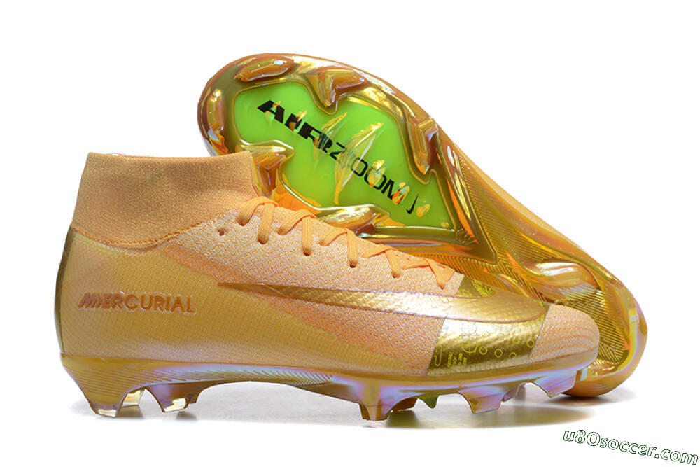 Nike Air Zoom Mercurial Superfly 10 Elite FG Firm Ground Soccer Cleats - Yellow/Gold/White 1