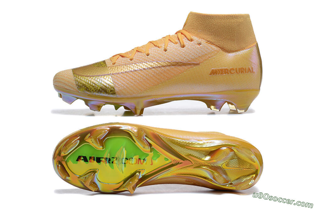Nike Air Zoom Mercurial Superfly 10 Elite FG Firm Ground Soccer Cleats - Yellow/Gold/White 0