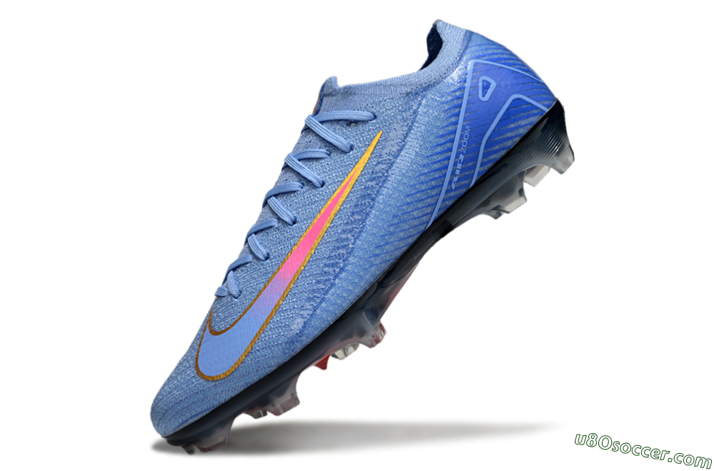 Nike Air Zoom Mercurial Vapor 16 Elite FG Firm Ground Soccer Cleats - Blue/Pink/Gold 6