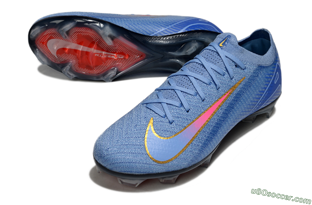 Nike Air Zoom Mercurial Vapor 16 Elite FG Firm Ground Soccer Cleats - Blue/Pink/Gold 3