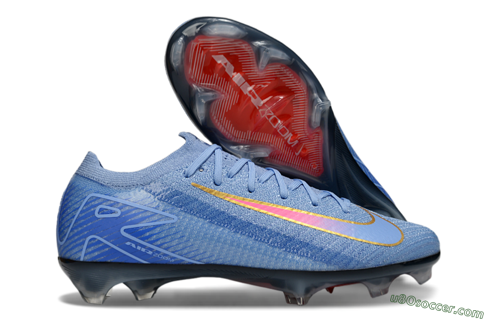 Nike Air Zoom Mercurial Vapor 16 Elite FG Firm Ground Soccer Cleats - Blue/Pink/Gold 1