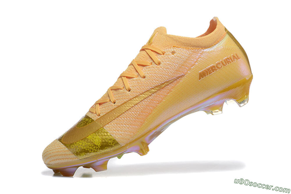 Nike Air Zoom Mercurial Vapor 16 Elite FG Firm Ground Soccer Cleats - Yellow/Gold/White 8