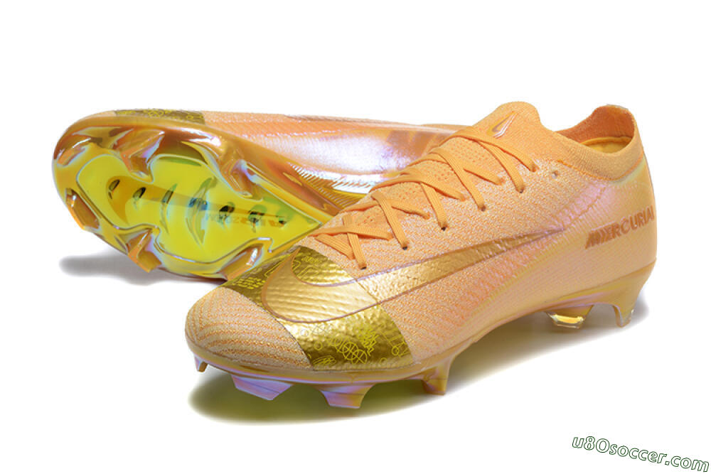 Nike Air Zoom Mercurial Vapor 16 Elite FG Firm Ground Soccer Cleats - Yellow/Gold/White 3