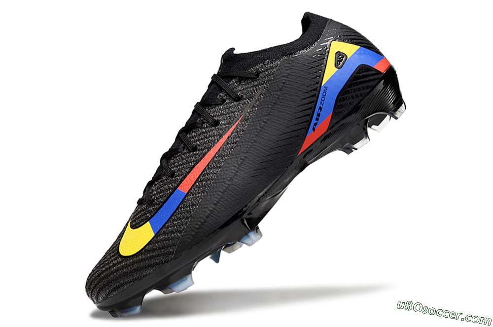 Nike Air Zoom Mercurial Vapor 16 Elite FG Firm Ground Soccer Cleats - Black/Yellow/Blue/Red 6