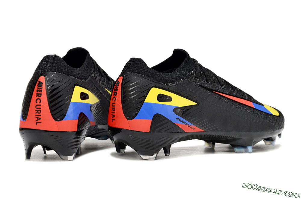 Nike Air Zoom Mercurial Vapor 16 Elite FG Firm Ground Soccer Cleats - Black/Yellow/Blue/Red 7