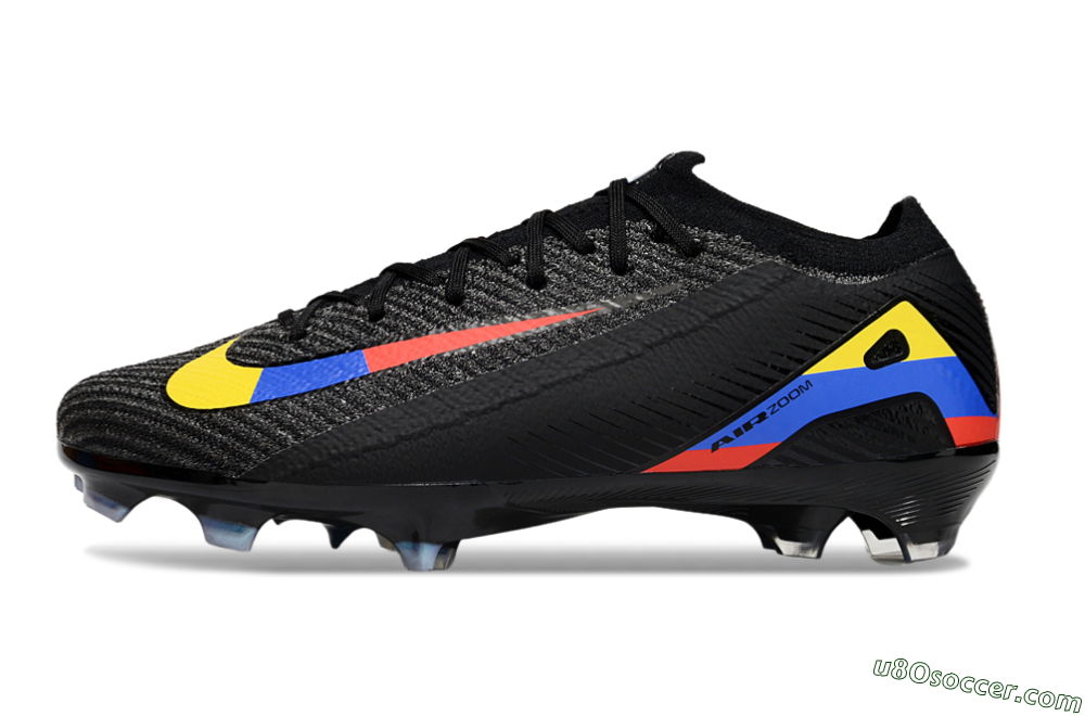Nike Air Zoom Mercurial Vapor 16 Elite FG Firm Ground Soccer Cleats - Black/Yellow/Blue/Red 2