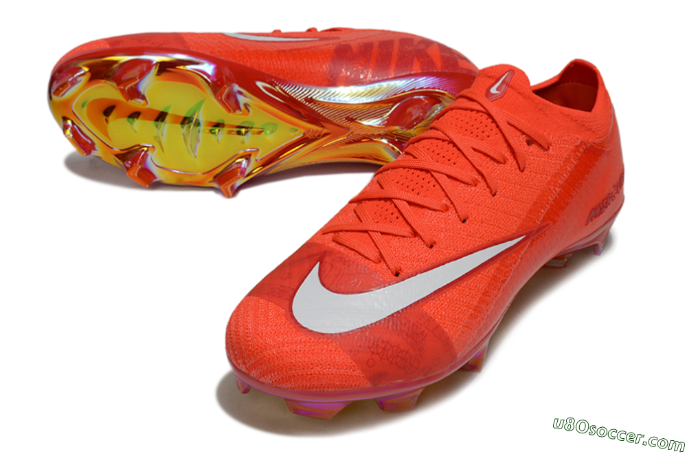 Nike Air Zoom Mercurial Vapor 16 Elite FG Firm Ground Soccer Cleats - Red/White 3